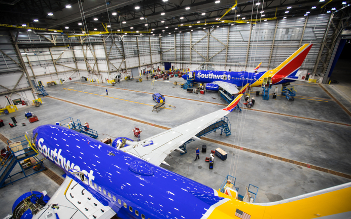 Southwest Airlines inaugura hangar